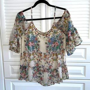 Lucky Brand cold shoulder blouse